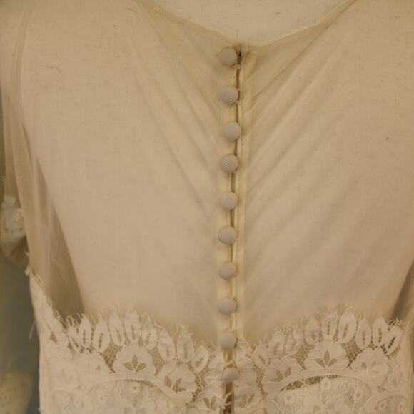 Galina Size 14 Ivory Wedding Dress Illusion Bodice w/Lace Sleeves STYLE# WG3817 - Picture 8 of 16